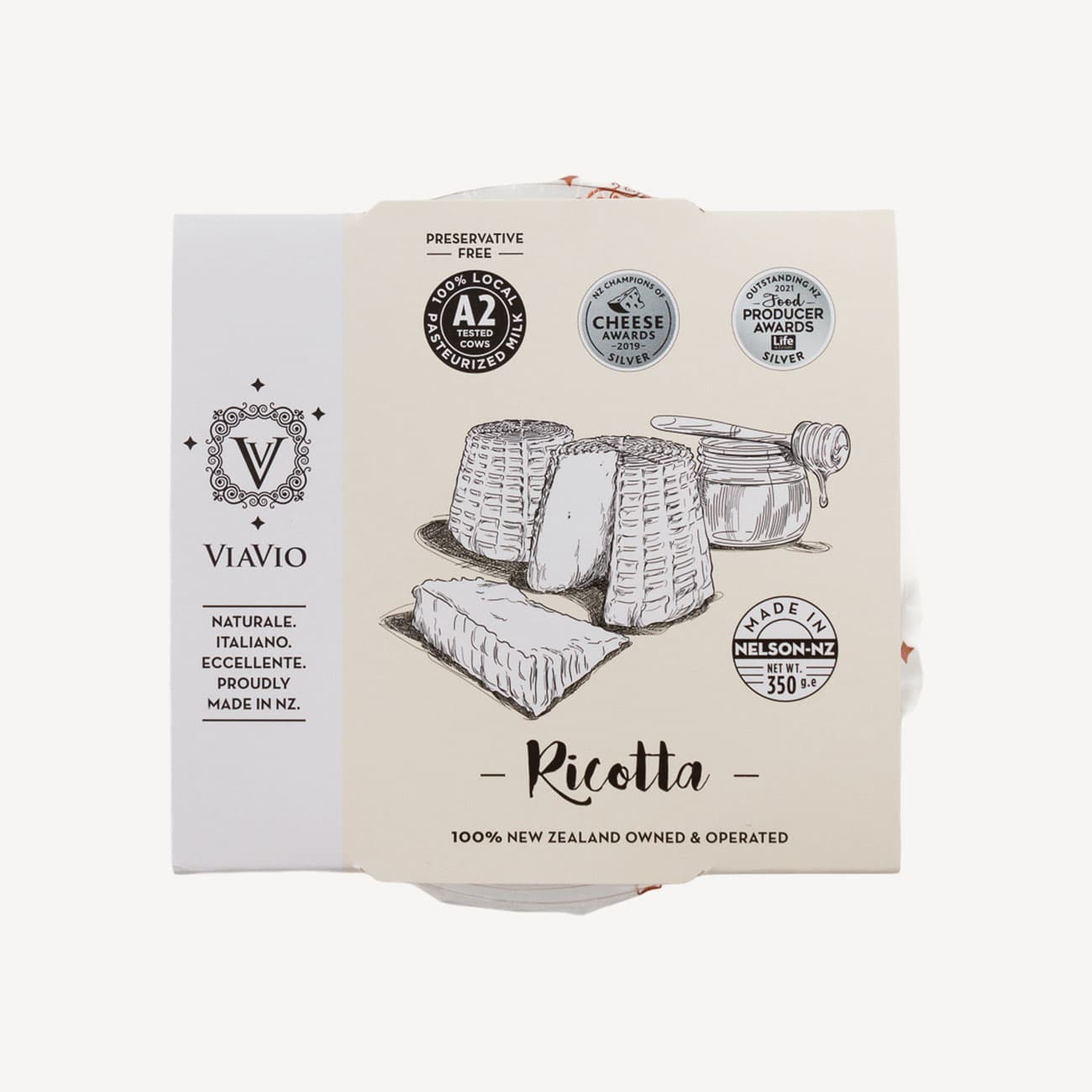 Viavio A2 Cows Milk Ricotta 350g