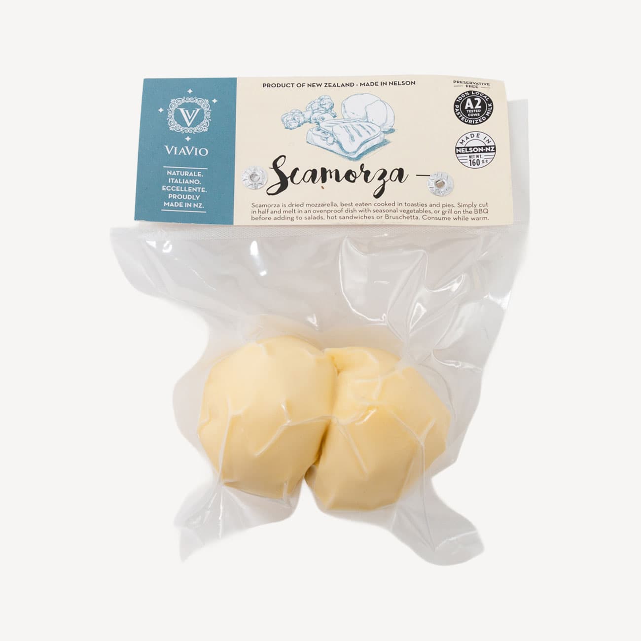 Viavio A2 Cows Milk Scamorza 160g