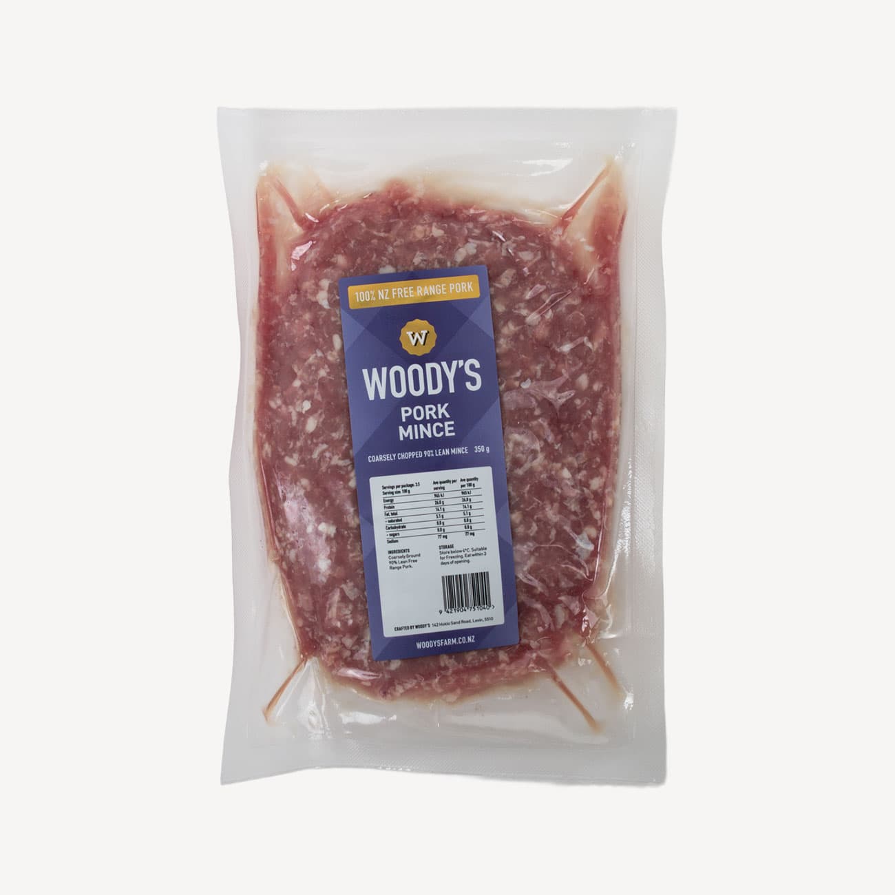 Woodys Free Range Pork Mince 350g
