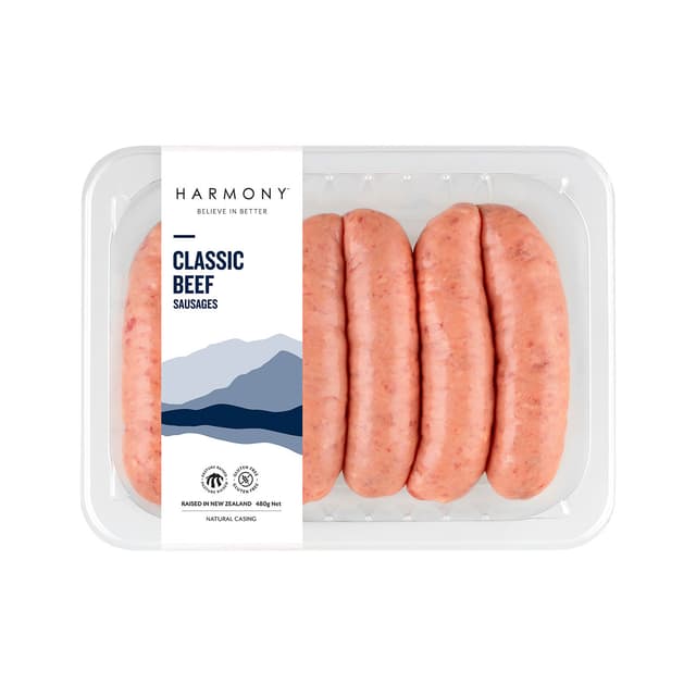 Harmony Classic Beef Sausages 450g