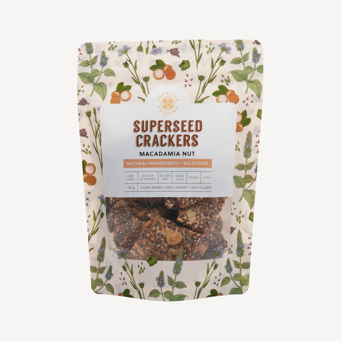 Superseed Crackers Macadamia Nut 120g