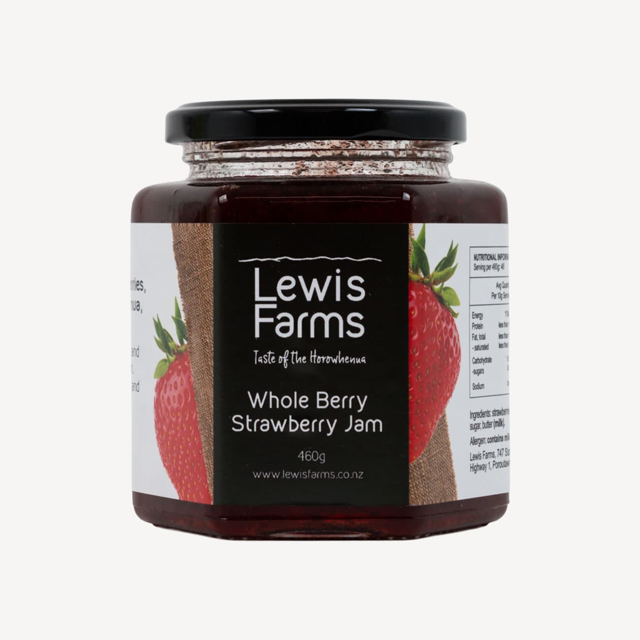 Lewis Farms Wholeberry Strawberry Jam 460g