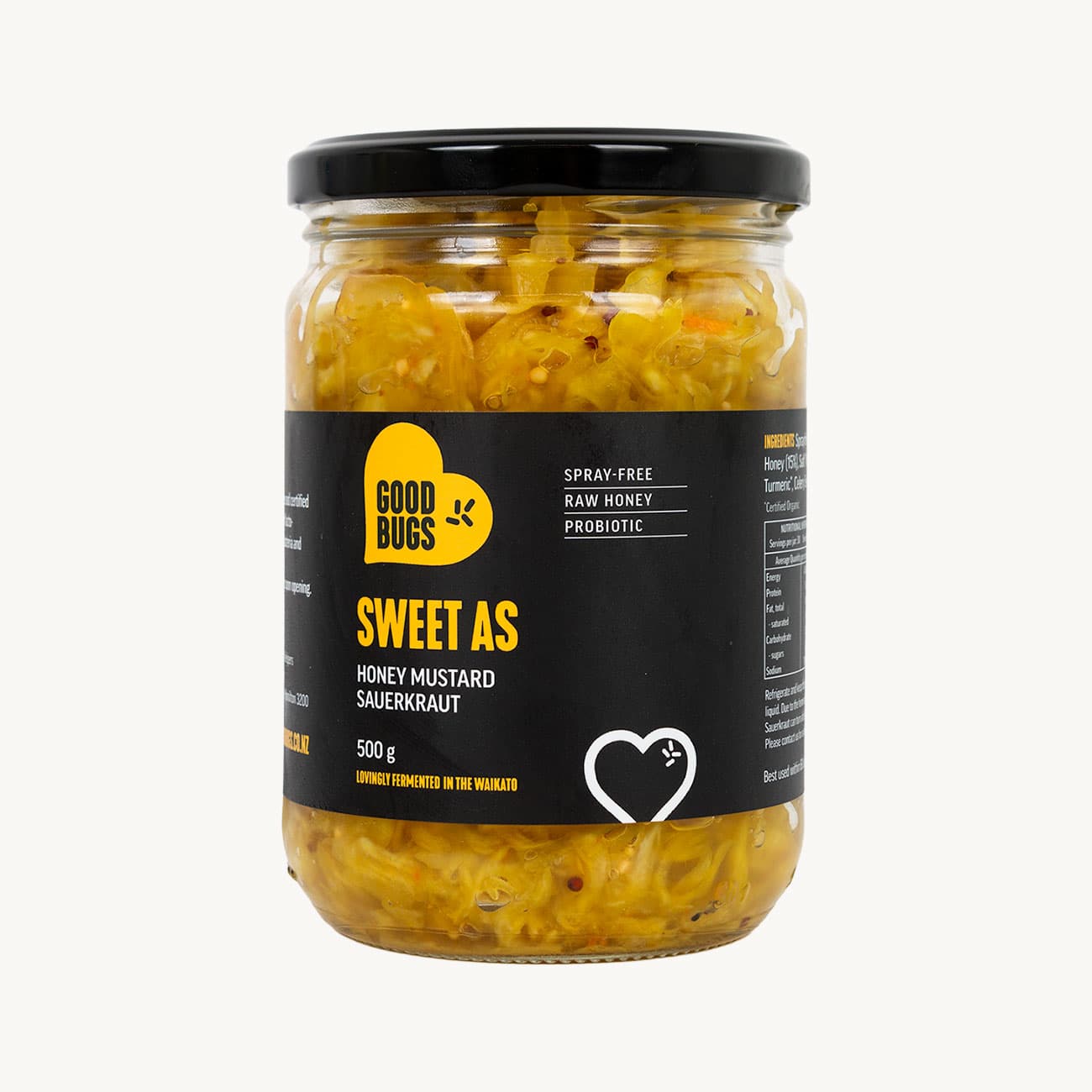 Goodbugs Sweet As Honey Mustard Sauerkraut 500g