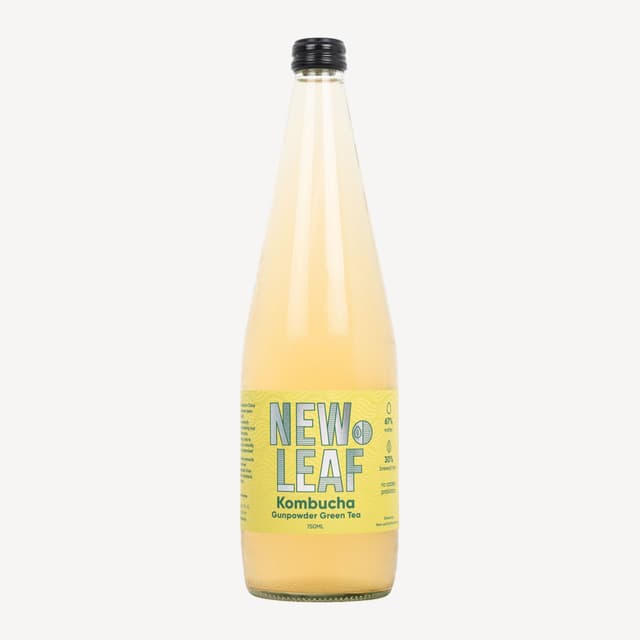 New Leaf Gunpowder Green Tea Kombucha 750ml