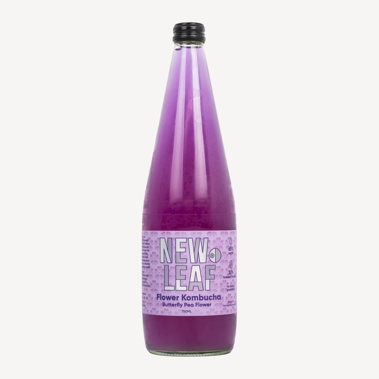 New Leaf Butterfly Pea Flower Kombucha 750ml