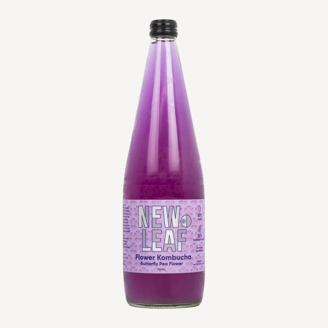 New Leaf Butterfly Pea Flower Kombucha 750ml