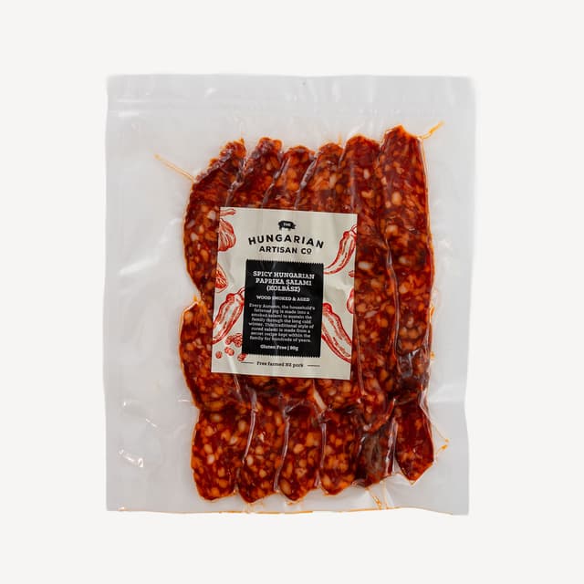 The Hungarian Artisan Co Spicy Hungarian Salami Sliced 80g