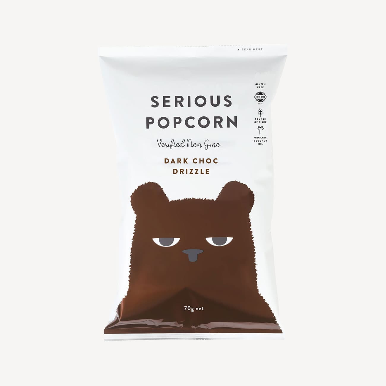 Serious Popcorn With Dark Chocolate Drizzle 70g