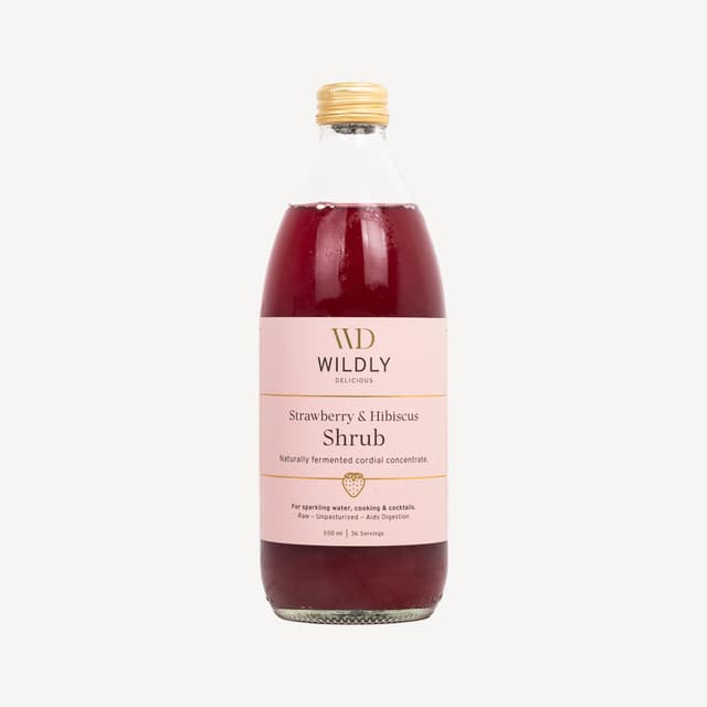 Wildly Delicious Botanical Shrub Strawberry Hibiscus 500ml