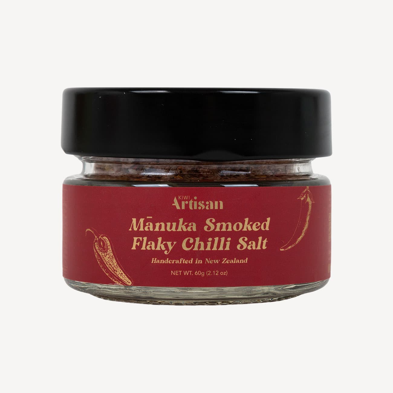 Kiwi Artisan Manuka Smoked Flaky Chilli Salt 60g