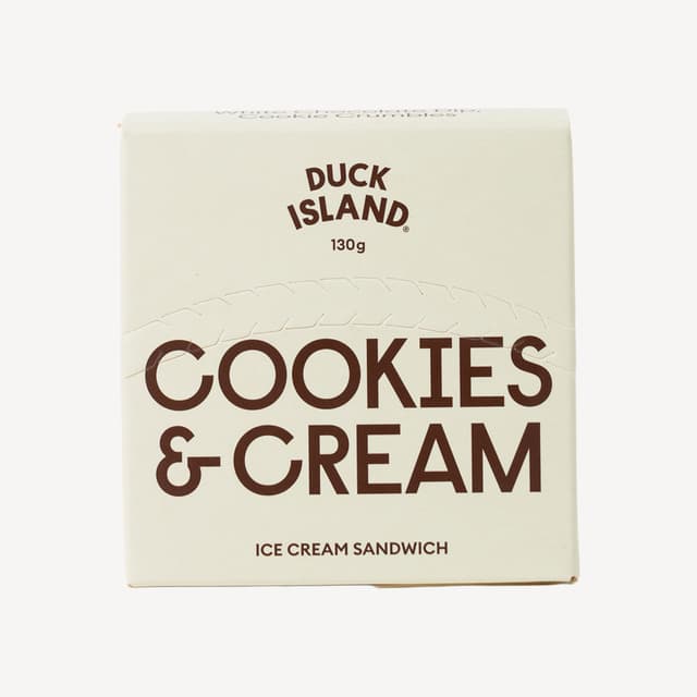 Duck Island Cookies And Cream Ice Cream Sandwich 130g