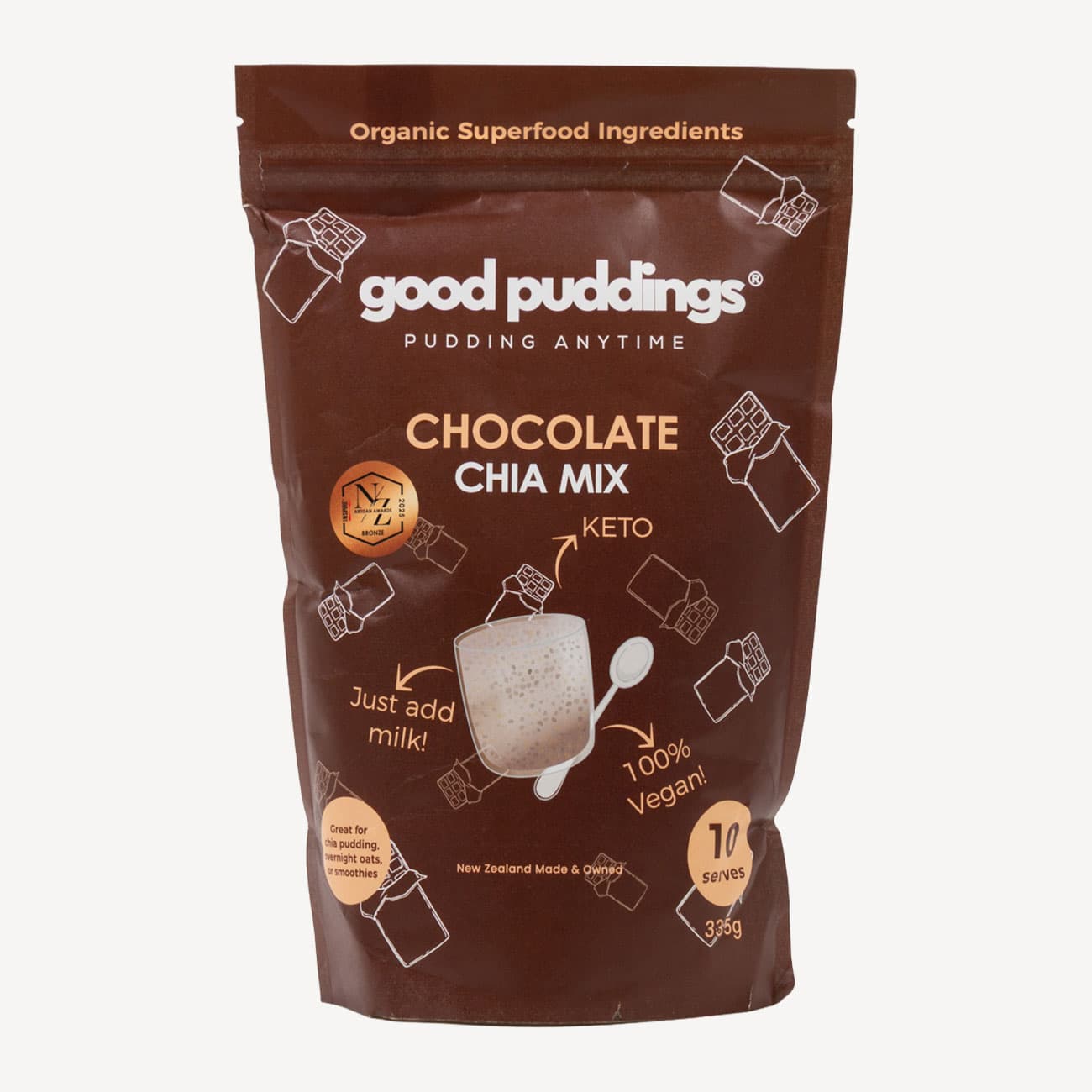 Good Puddings Chocolate Chia Mix 335g