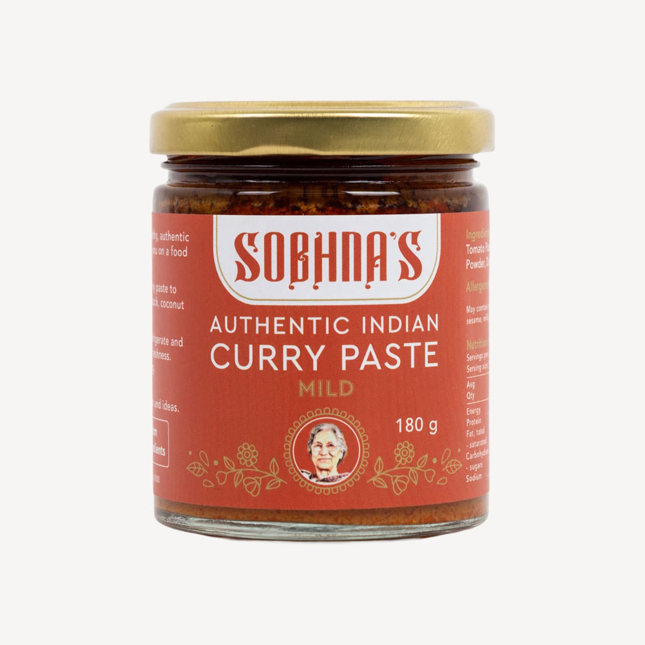 Sobhnas Authentic Mild Curry Paste 180g