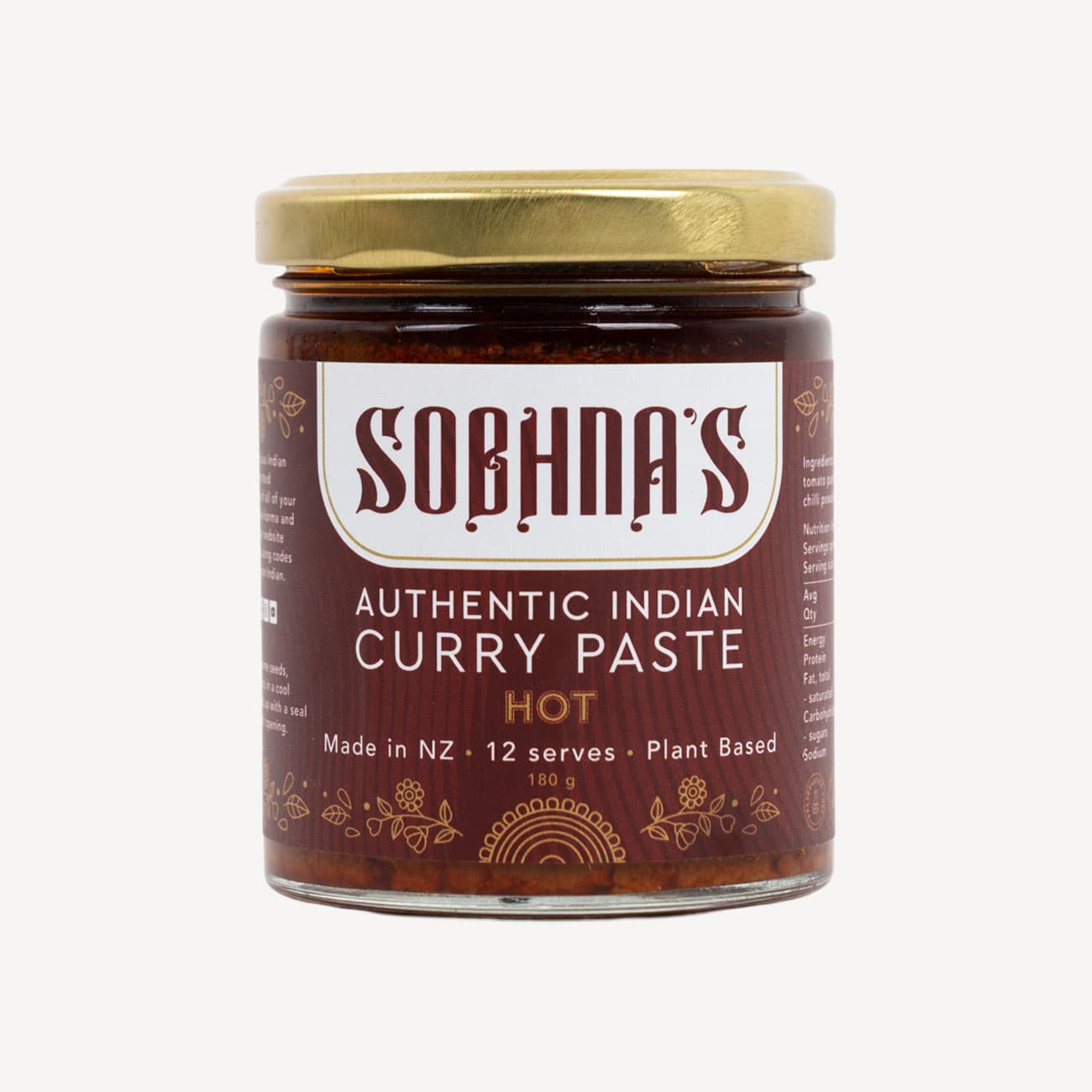 Sobhnas Authentic Hot Curry Paste 180g