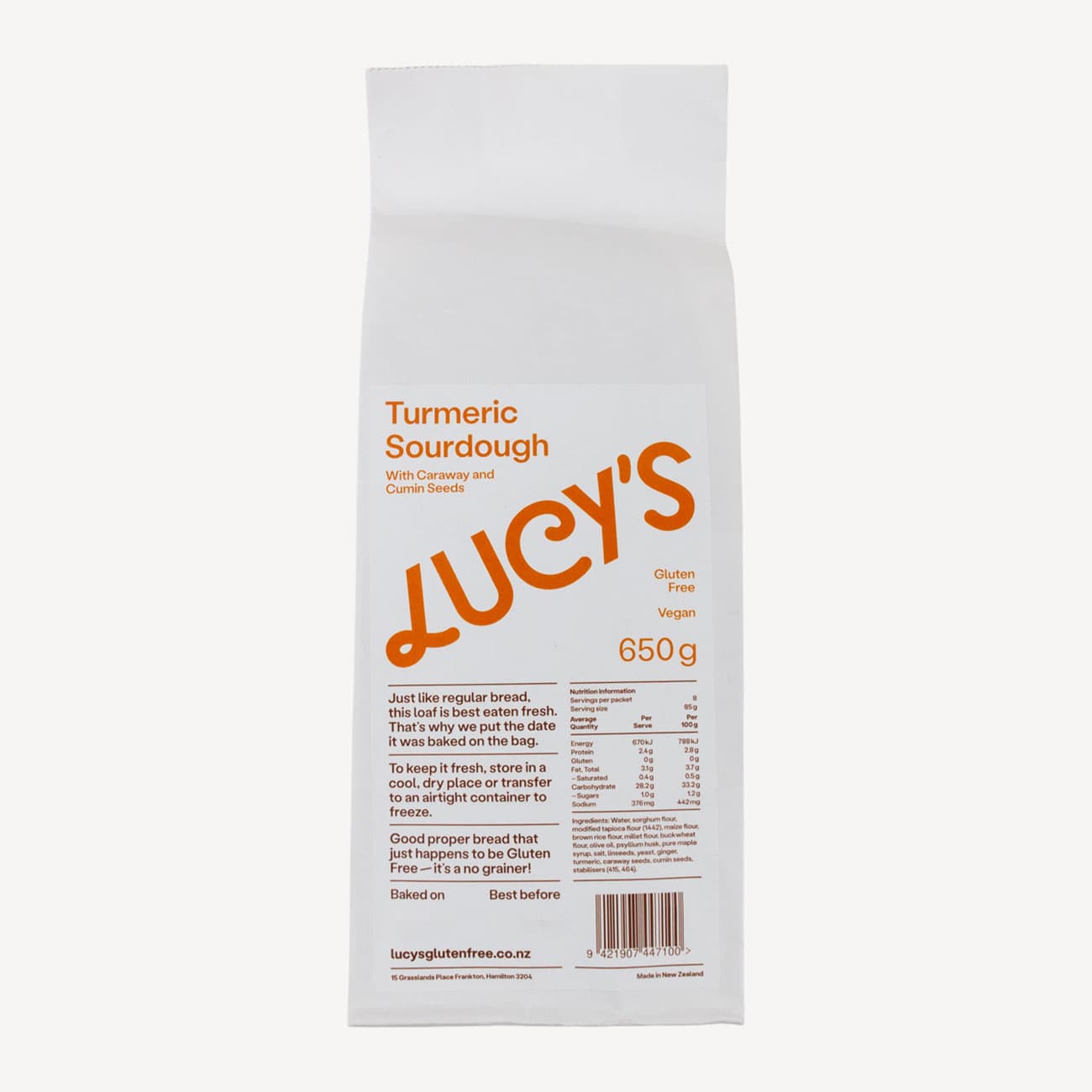 Lucys Turmeric Sourdough 650g