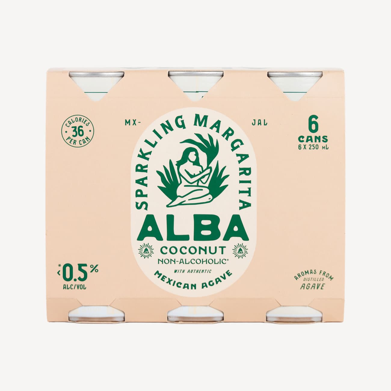 Alba Non-Alc Sparkling Coconut Margarita 0% 6 Pack