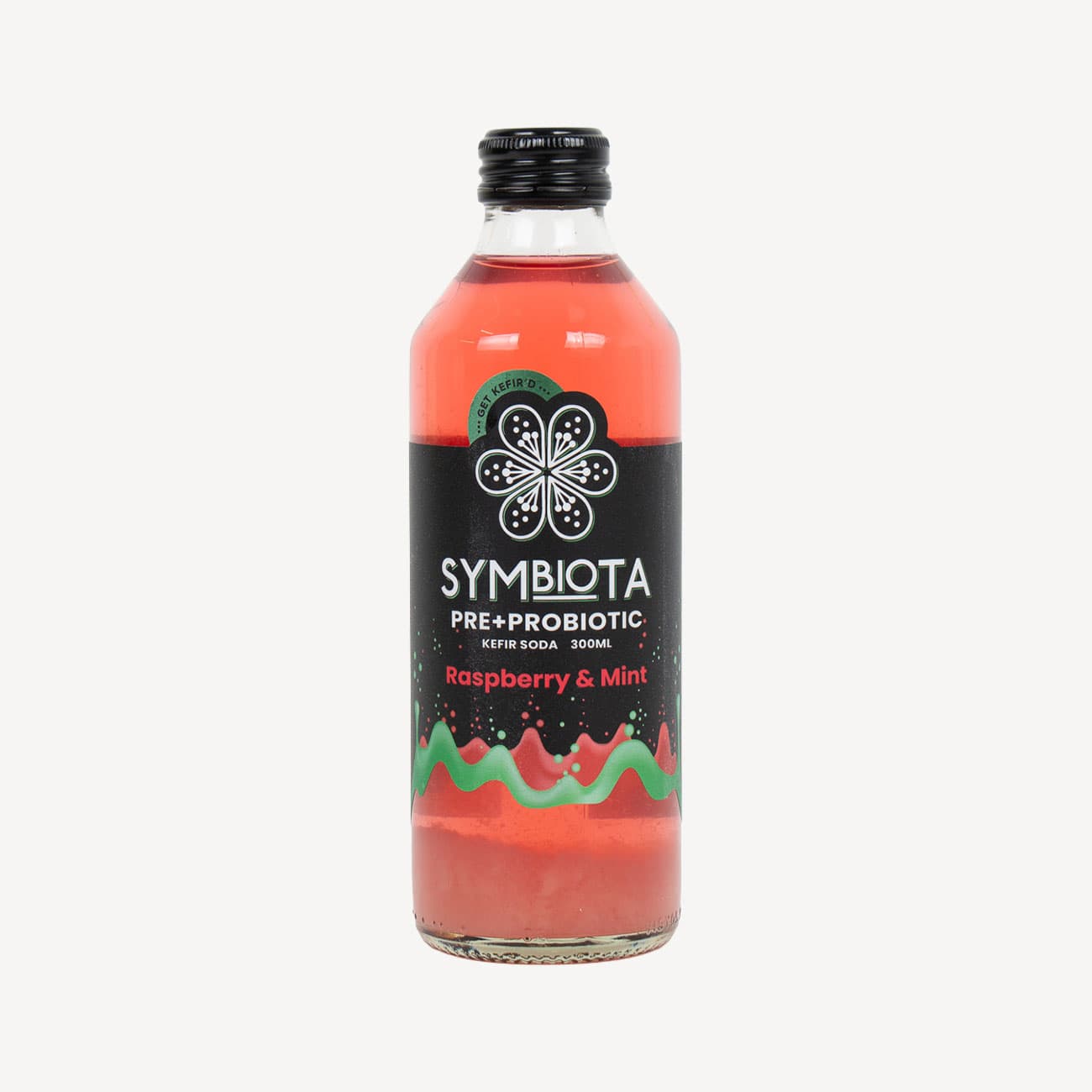 Symbiota Probiotic Kefir Soda Raspberry And Mint 300ml
