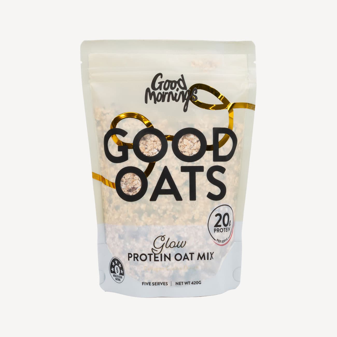 Good Mornings Glow Collagen Cookie Dough Protein Oats 420g