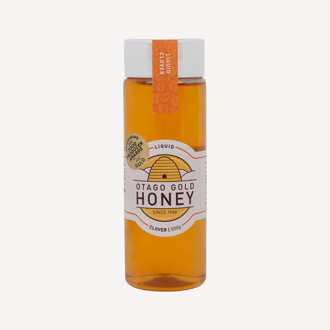 Otago Gold Honey Liquid Clover Squeezie 500g