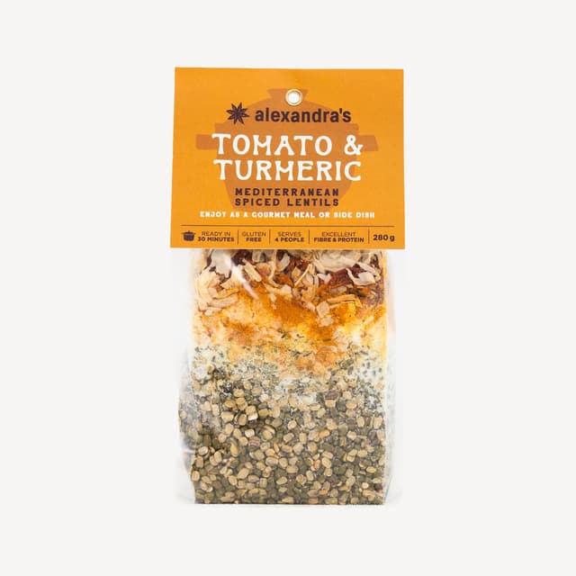 Alexandras Tomato & Turmeric Mediterranean Spiced Lentils 280g