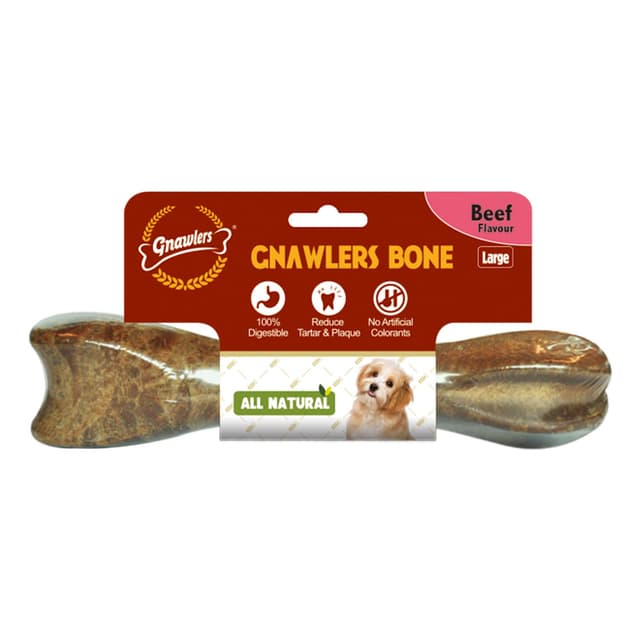 Gnawlers Beef Bone Dog Treat 8 inch