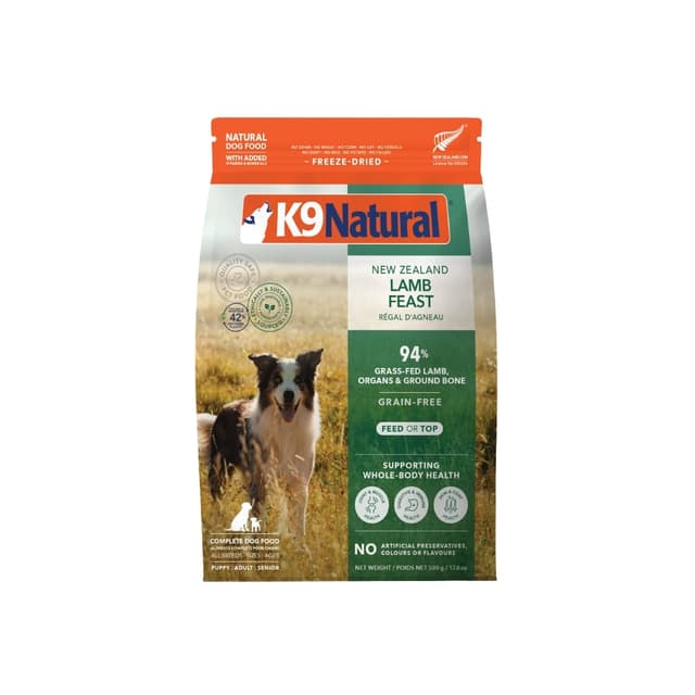 K9 Natural Freeze Dried Raw Lamb Dog Food 500g