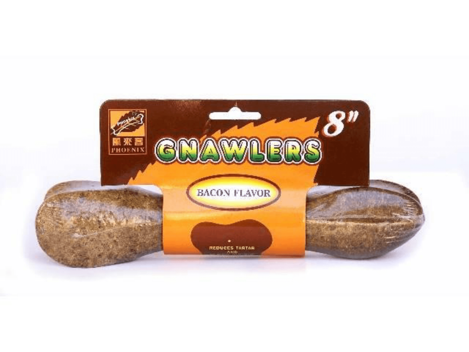 Gnawlers Bacon Bone Dog Treat 8 inch