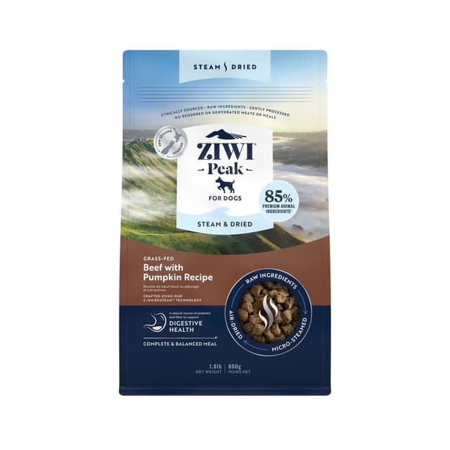 Ziwi Peak Steam & Dried Beef Dog Food 800g