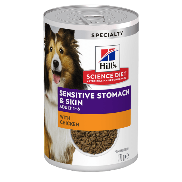 Hill's Science Diet Adult Sensitive Stomach & Skin Wet Dog Food 370g