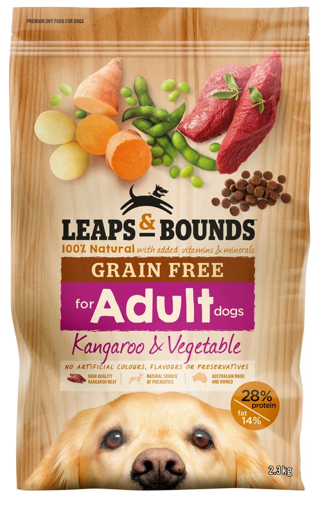 Leaps & Bounds Grain Free Kangaroo and Vege Dog Food 2.3kg