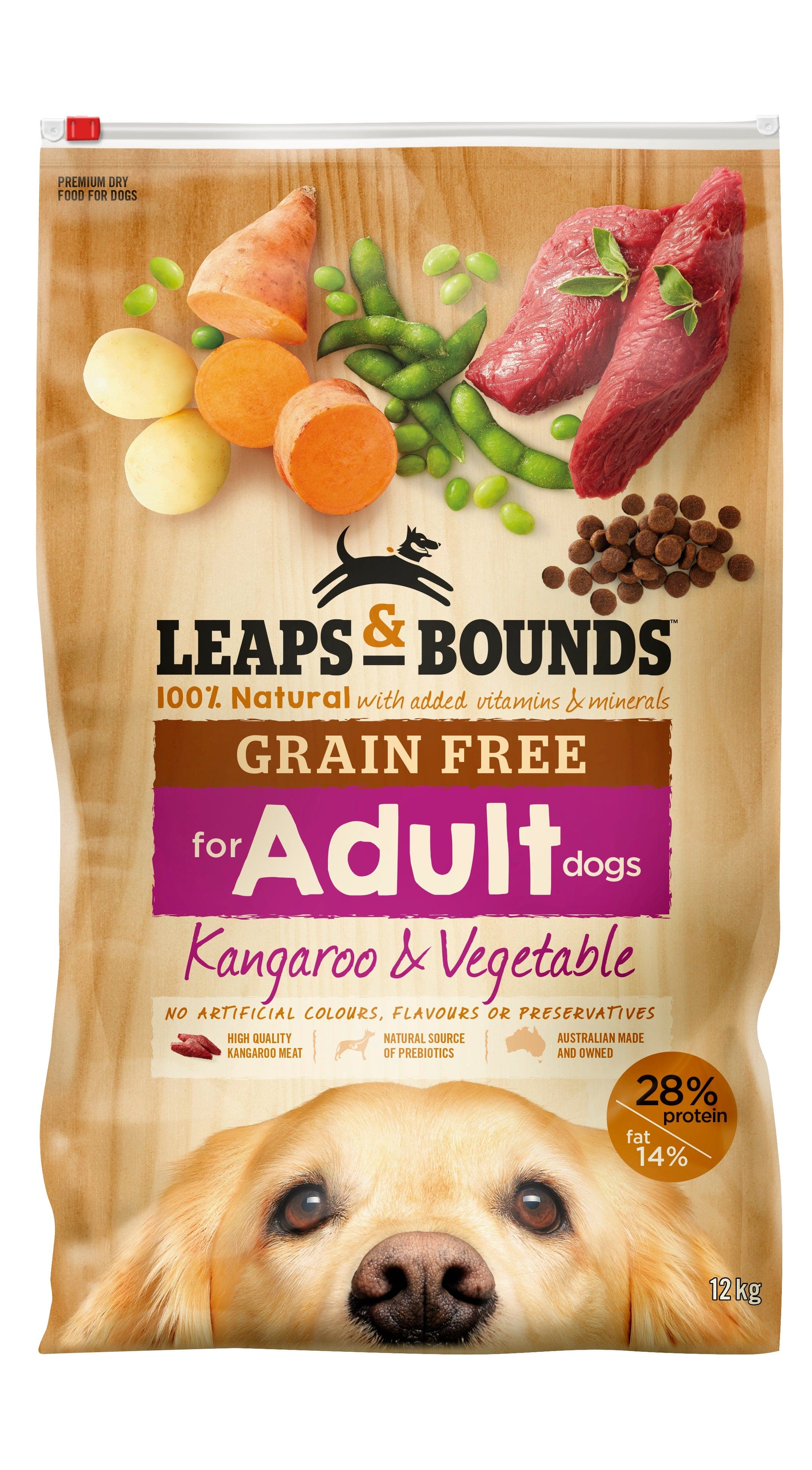 Leaps & Bounds Grain Free Kangaroo and Vege Dog Food 12kg