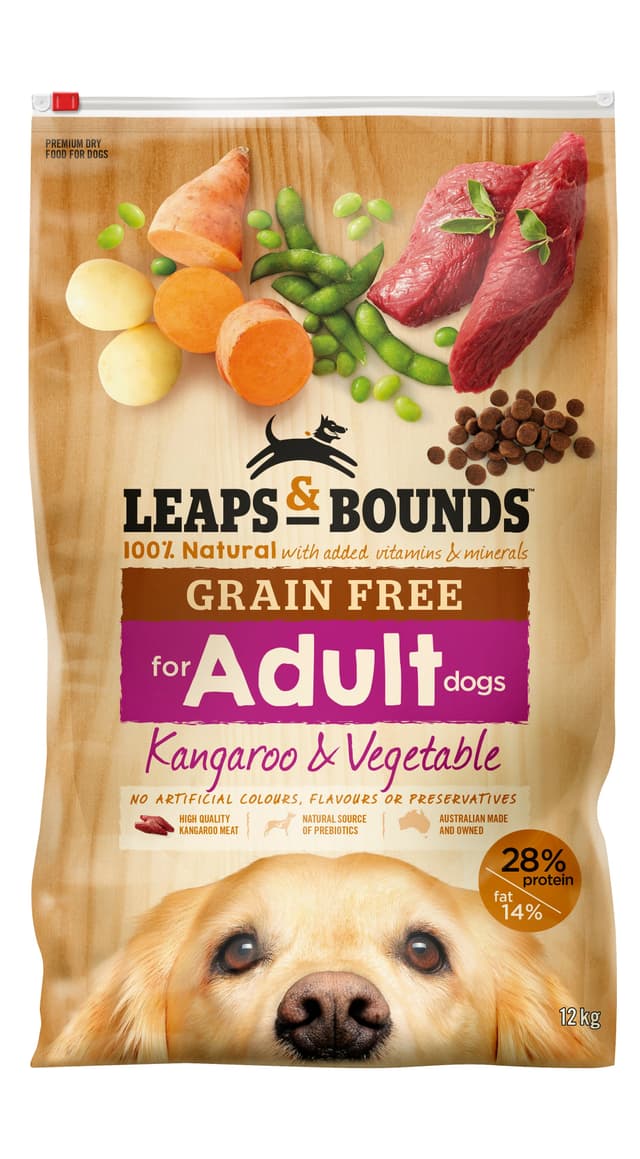 Leaps & Bounds Grain Free Kangaroo and Vege Dog Food 12kg