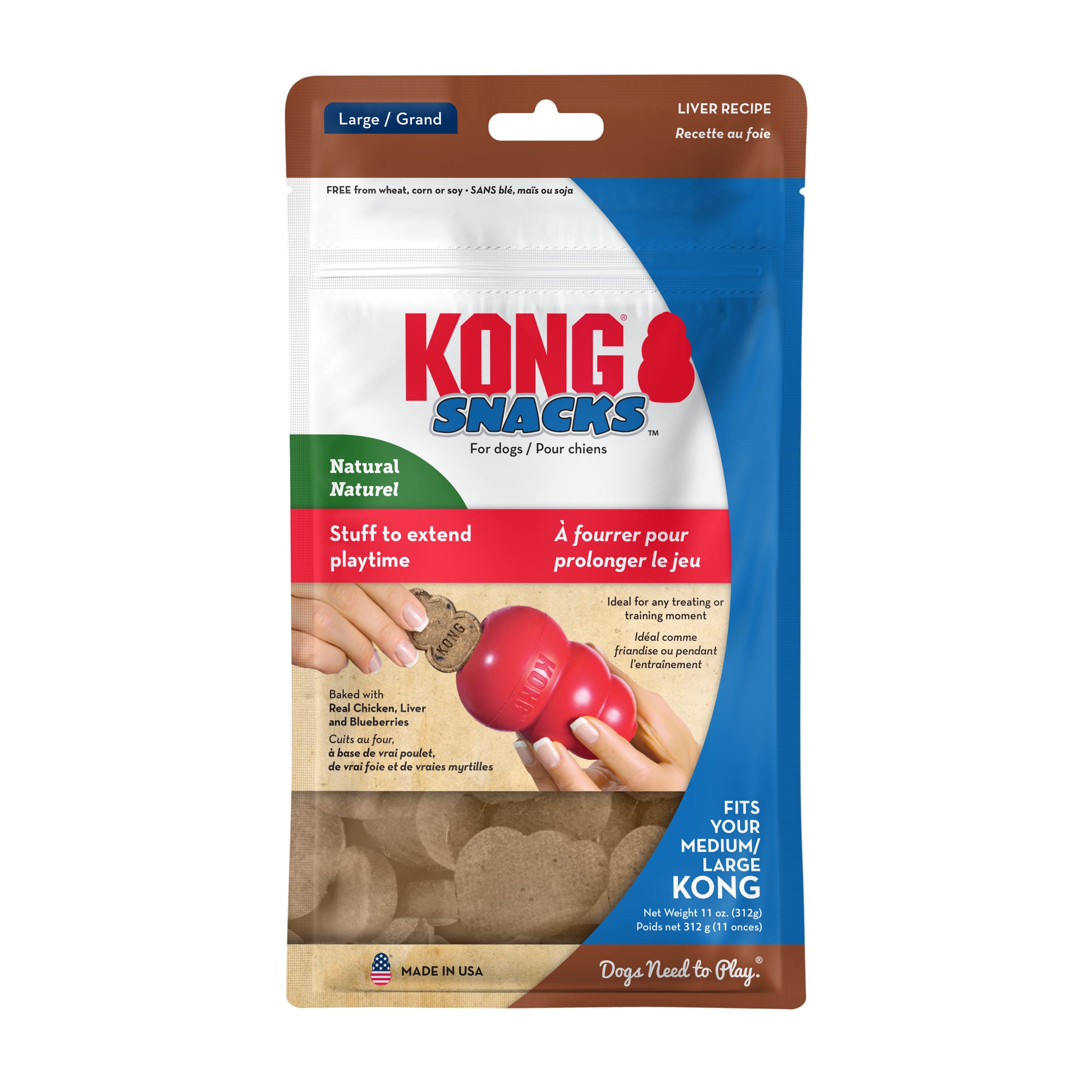 Kong Snacks Liver Large Dog 312g