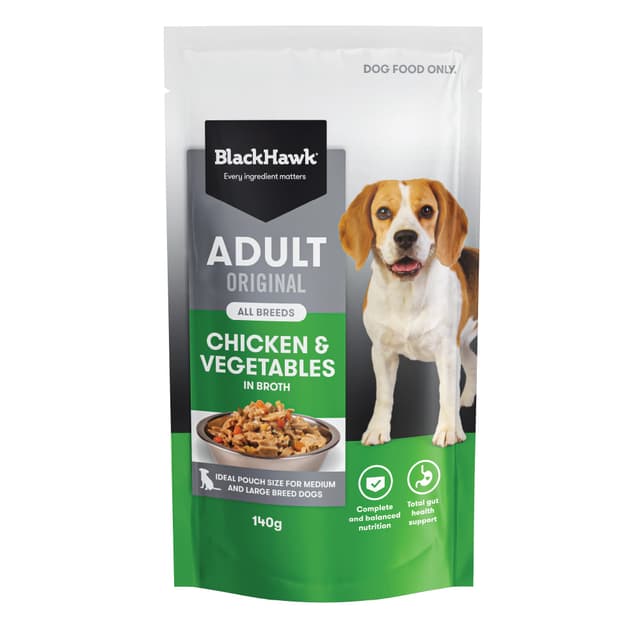 Black Hawk Original Chicken & Vegetables Wet Dog Food 140g