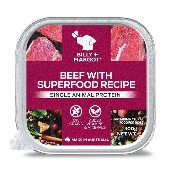 Billy + Margot Beef & Superfood Wet Dog Food 100g