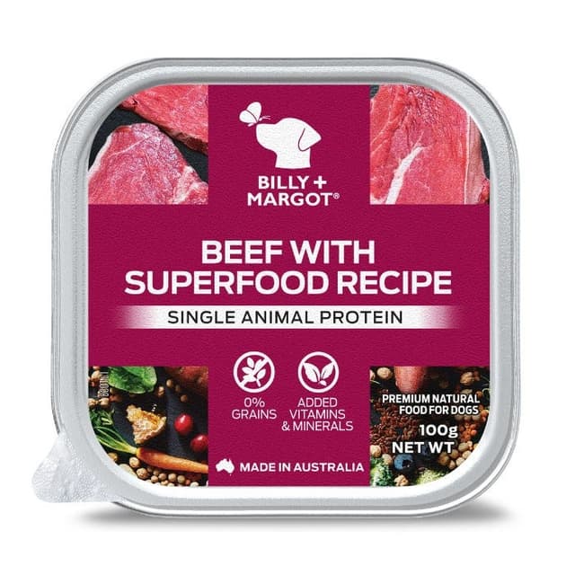 Billy + Margot Beef & Superfood Wet Dog Food 100g