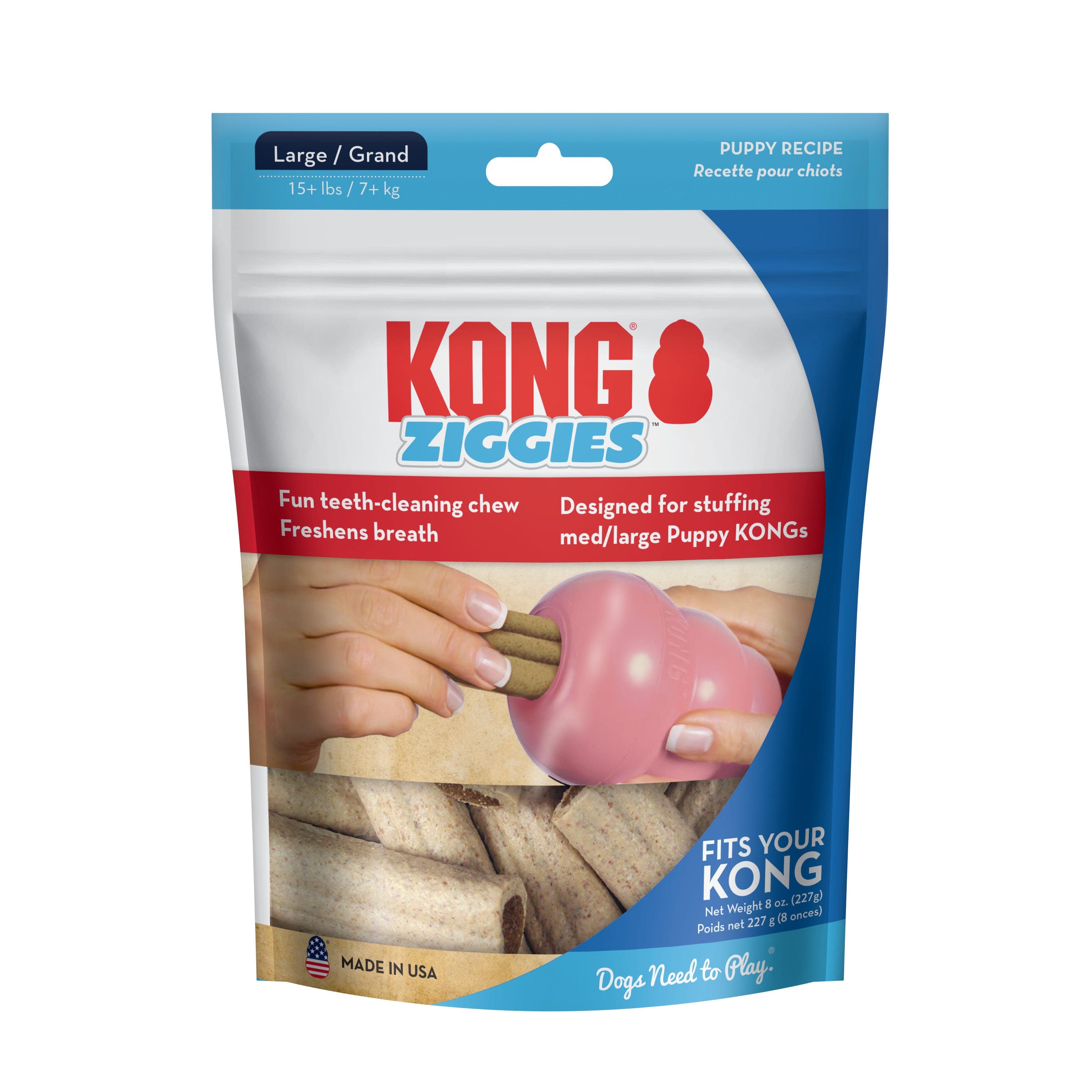 Kong Puppy Treat Ziggies Enhanced Large 225g