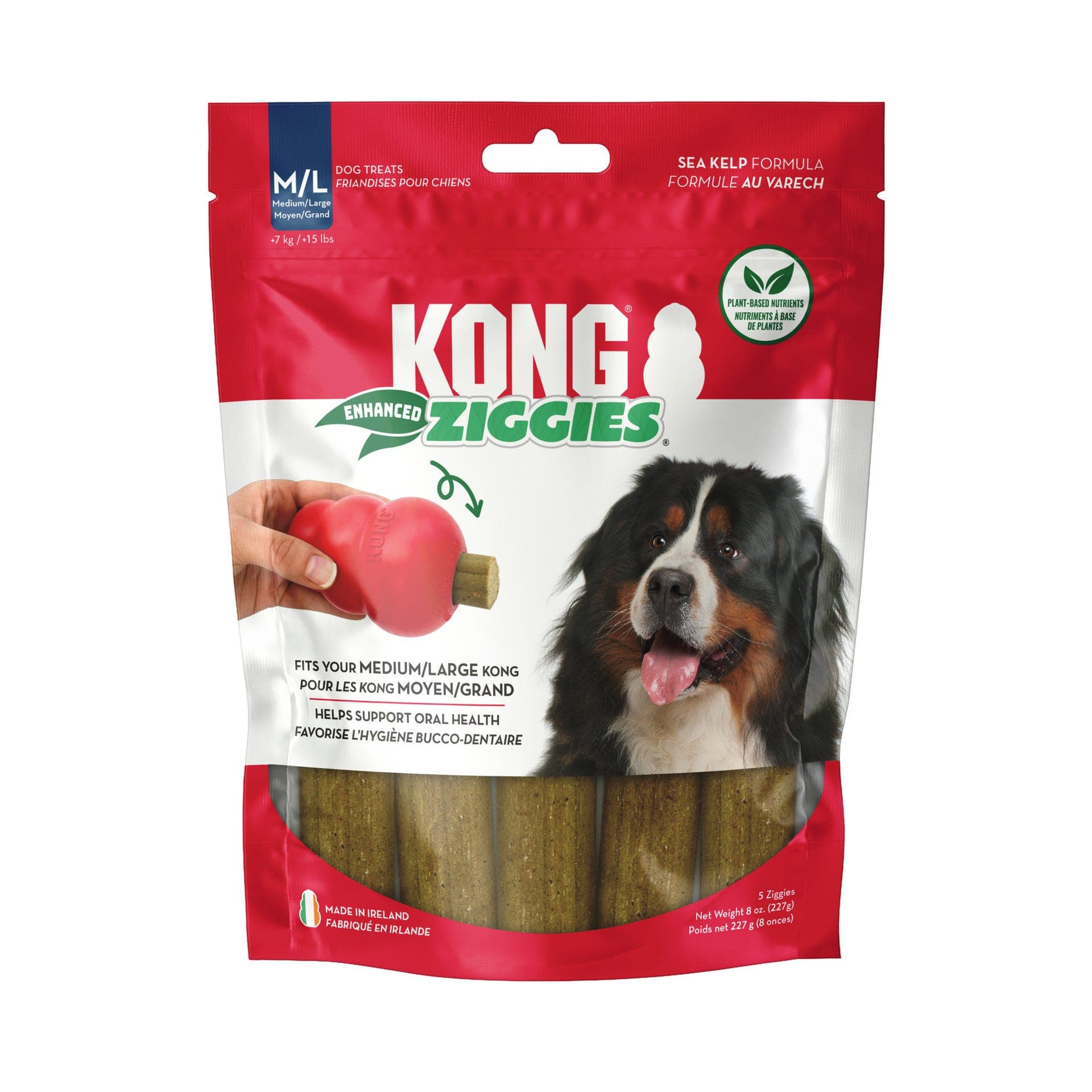 Kong Dog Treat Ziggies Enhanced Medium/Large 227g