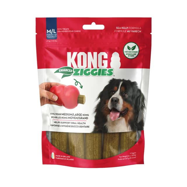 Kong Dog Treat Ziggies Enhanced Medium/Large 227g