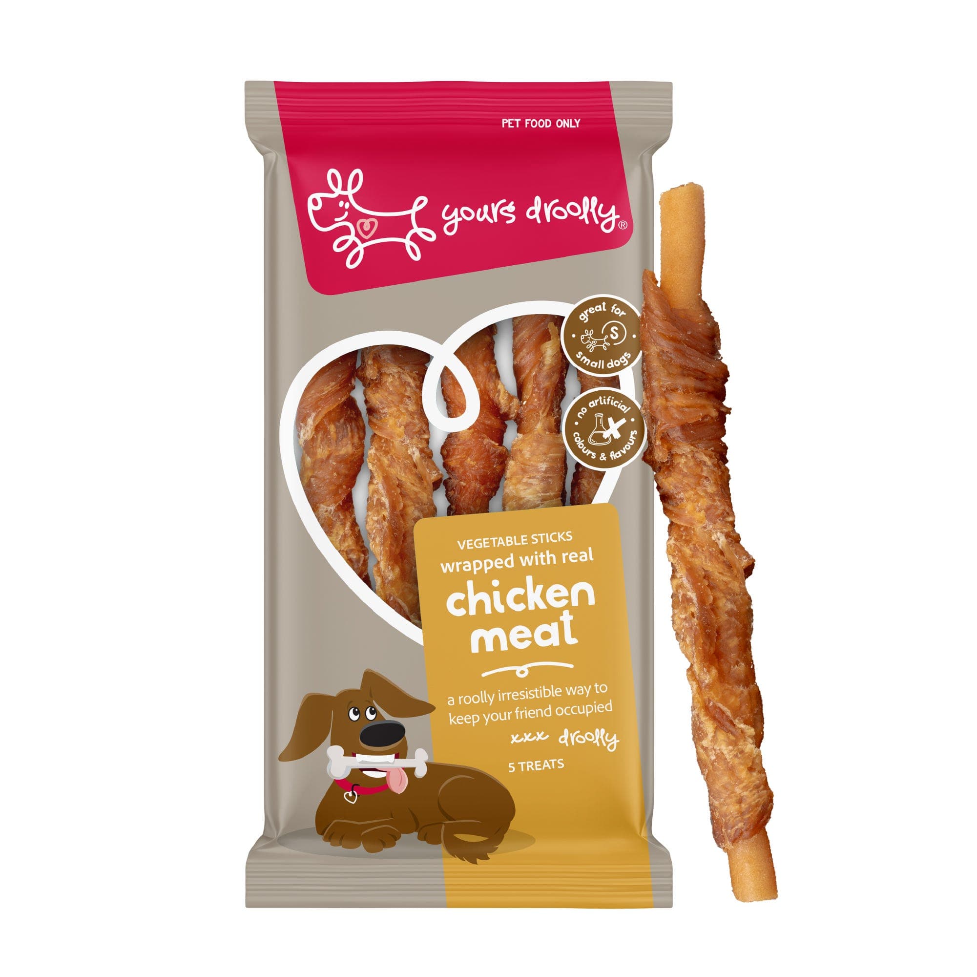 Yours Droolly Chicken Wrapped Sticks Small 5pc