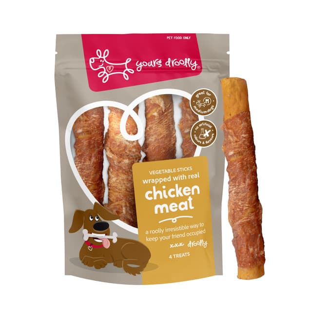 Yours Droolly Chicken Wrapped Sticks Medium 4pc