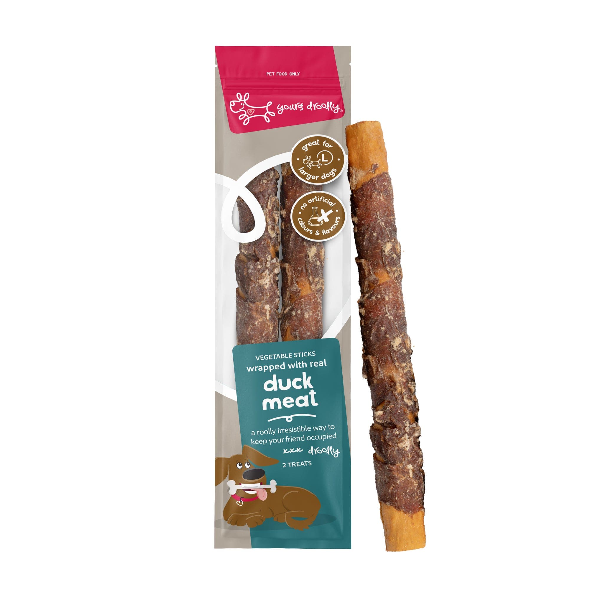 Yours Droolly Duck Wrapped Sticks Large 2pc