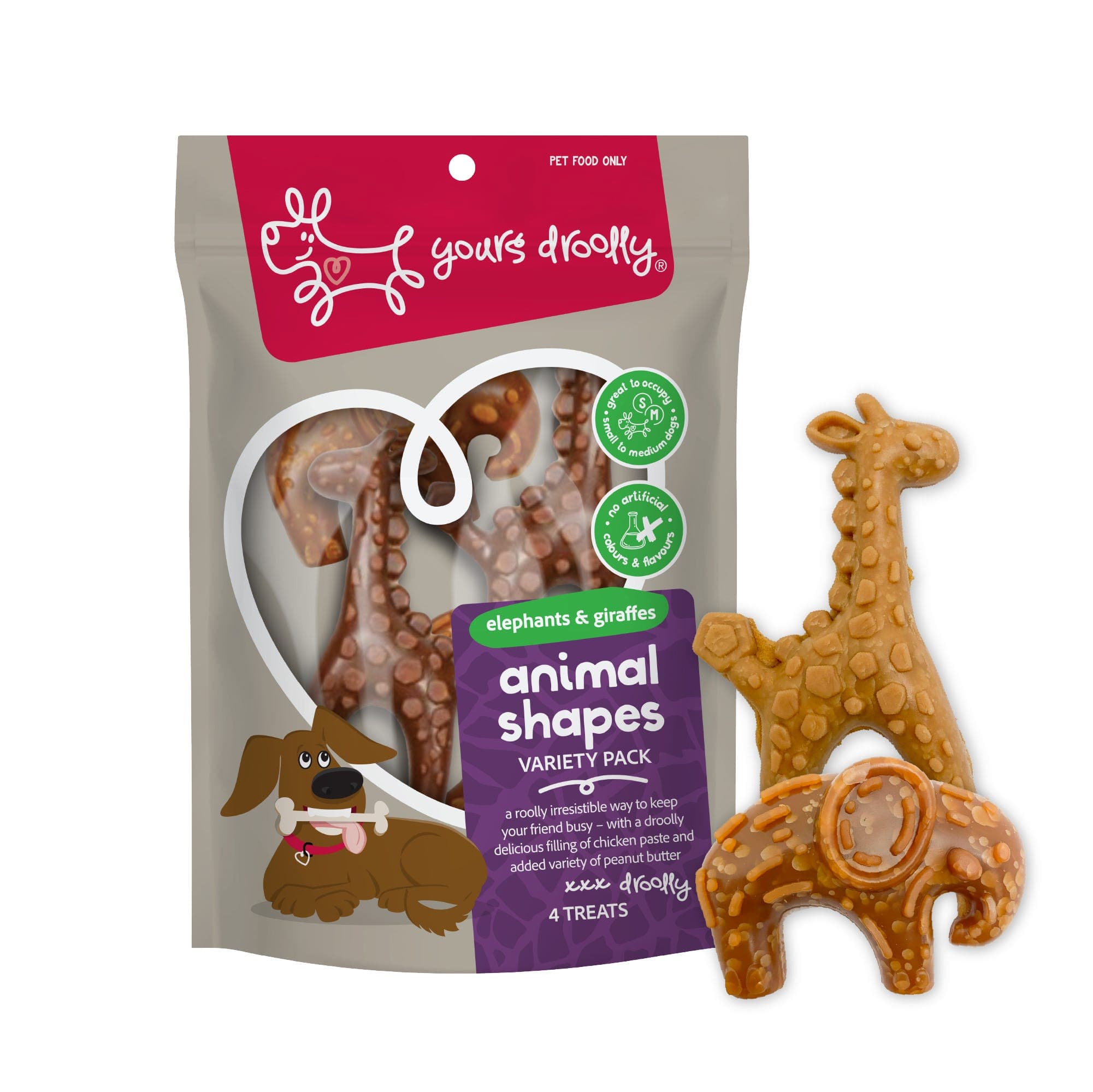 Yours Droolly Chicken Paste Filled Animal Shapes Variety 4pc