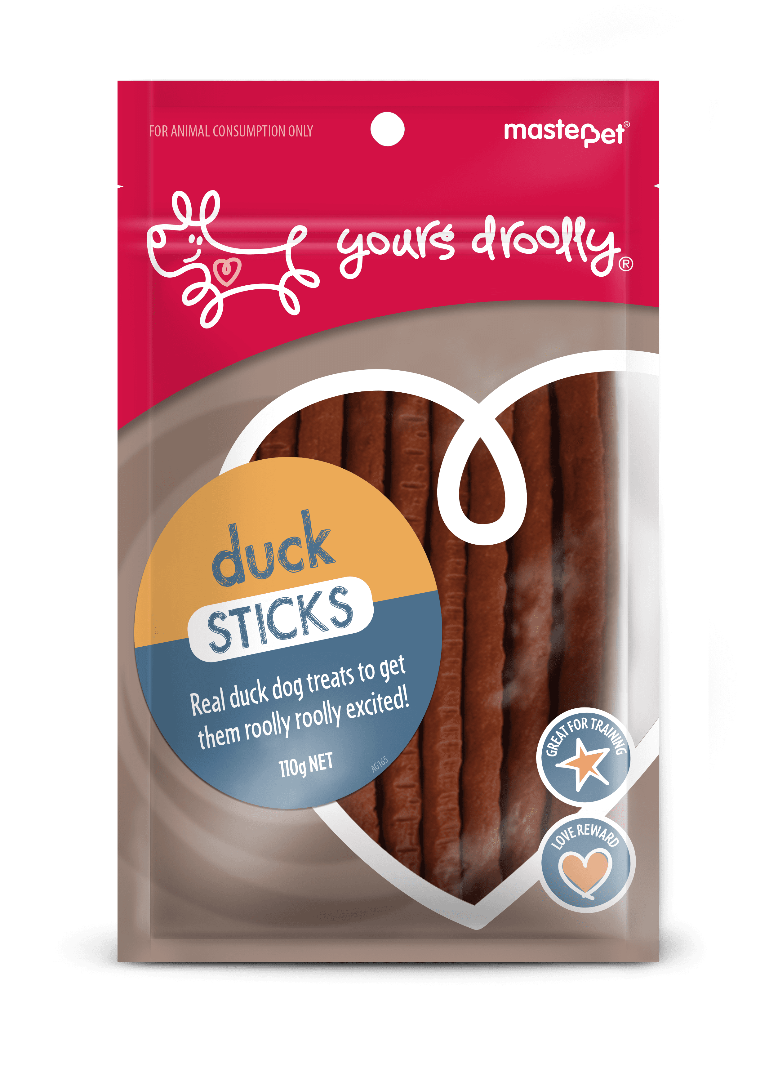 Yours Droolly Duck Sticks Dog Treats 110g
