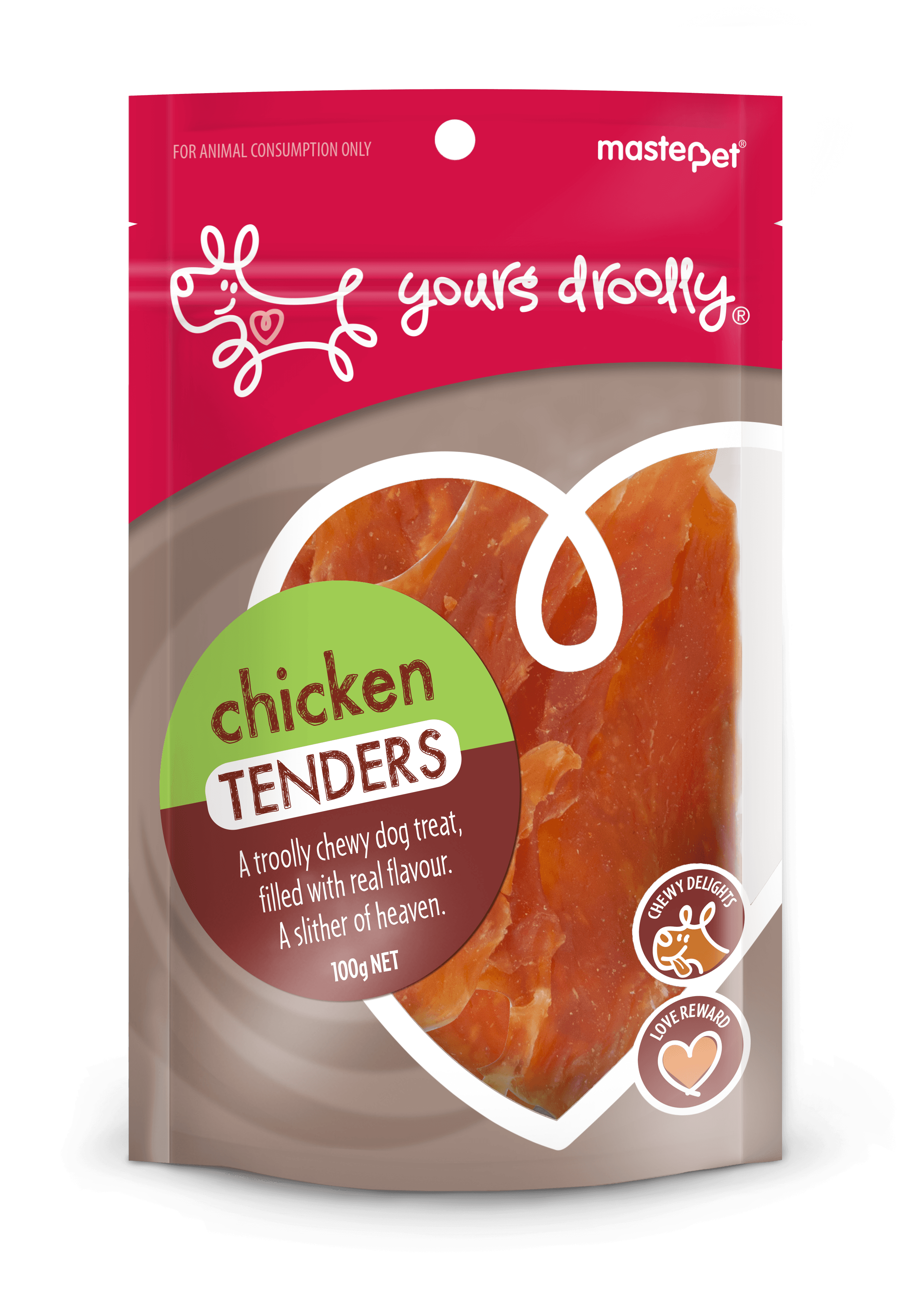 Yours Droolly Chicken Tenders Dog Treats 100g