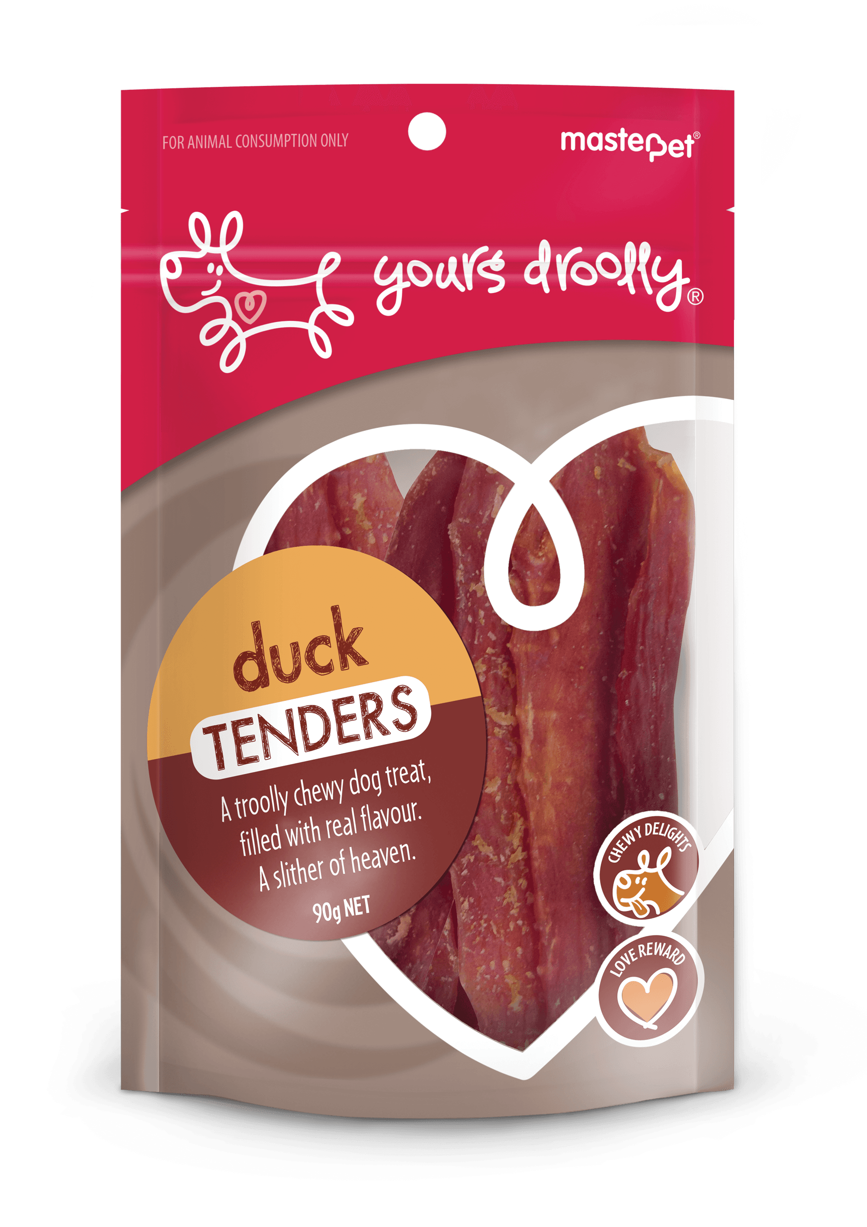 Yours Droolly Duck Tenders Dog Treats 90g