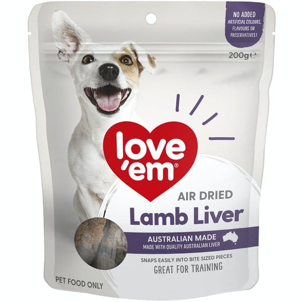Love 'Em Lamb Liver Dog Treats 200g