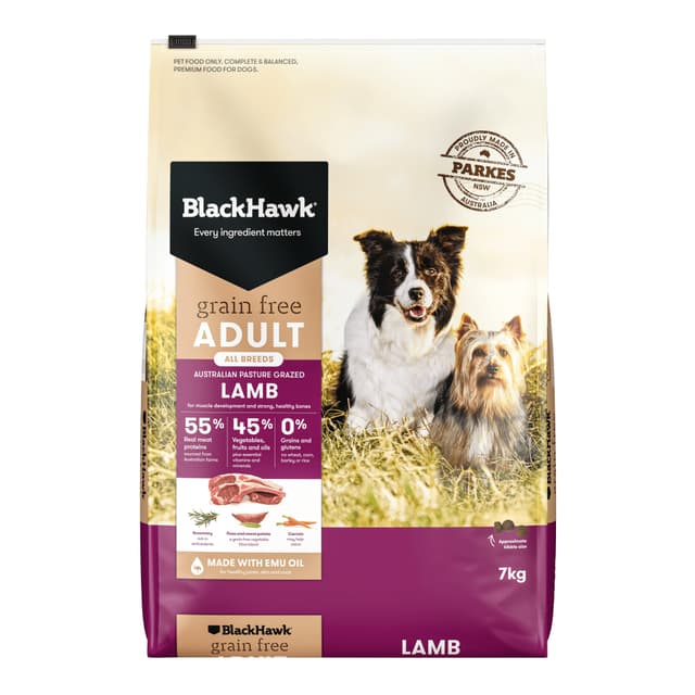 Black Hawk Grain Free Lamb Dry Dog Food 7kg