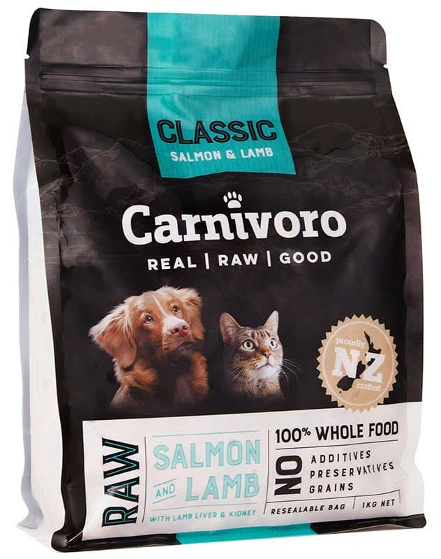 Carnivoro Classic Salmon & Lamb Frozen Cat & Dog Food 1kg