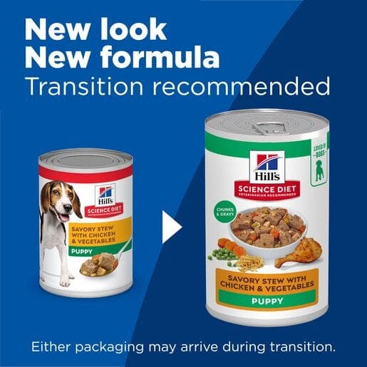 Hill's Science Diet Puppy Savory Stew Chicken & Vegetables Dog Food 363g
